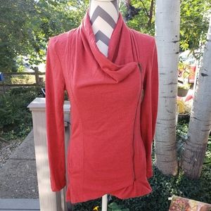 Sweet Rain Jacket Top Small Rust Heather